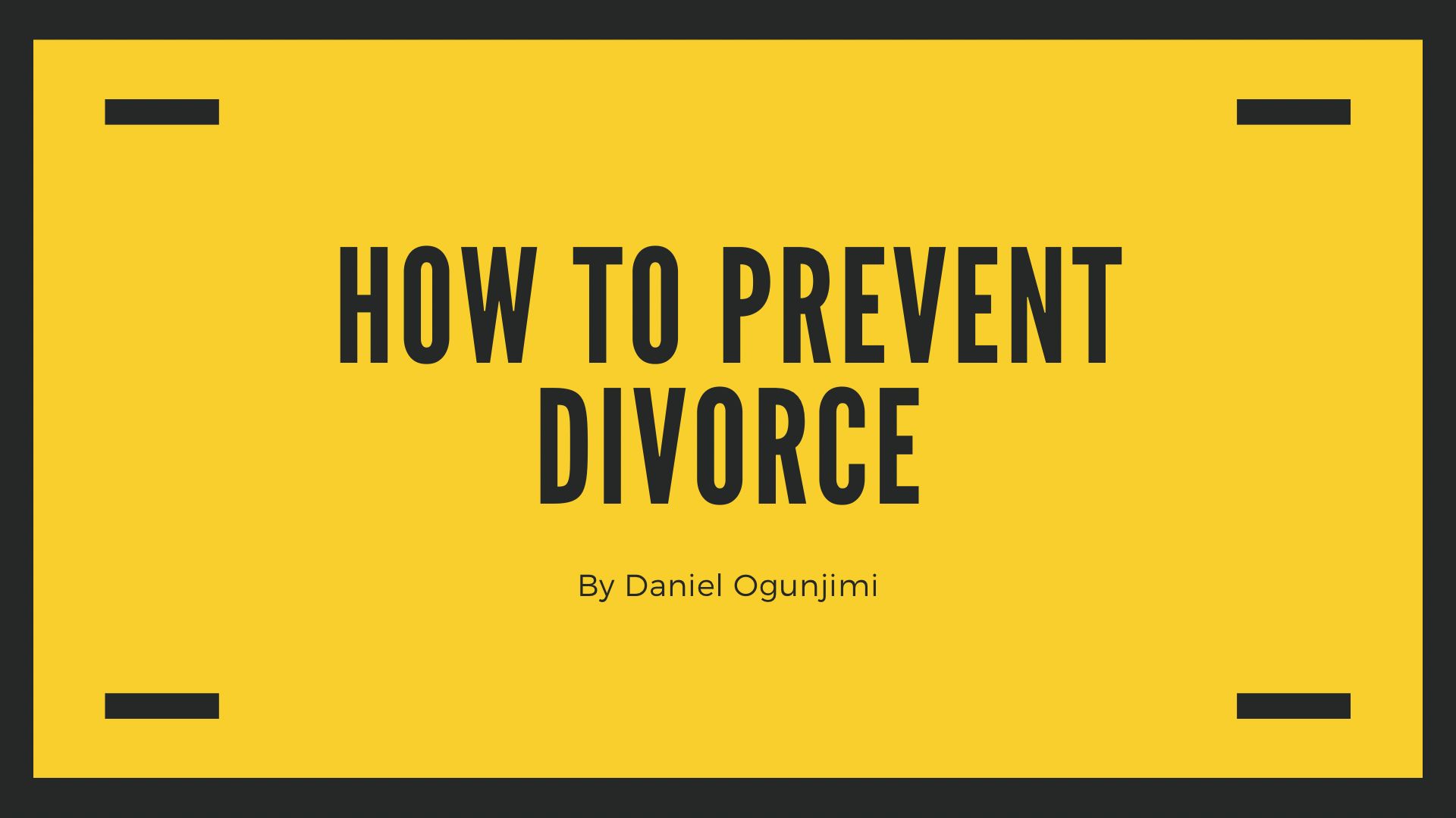 How To Prevent Divorce